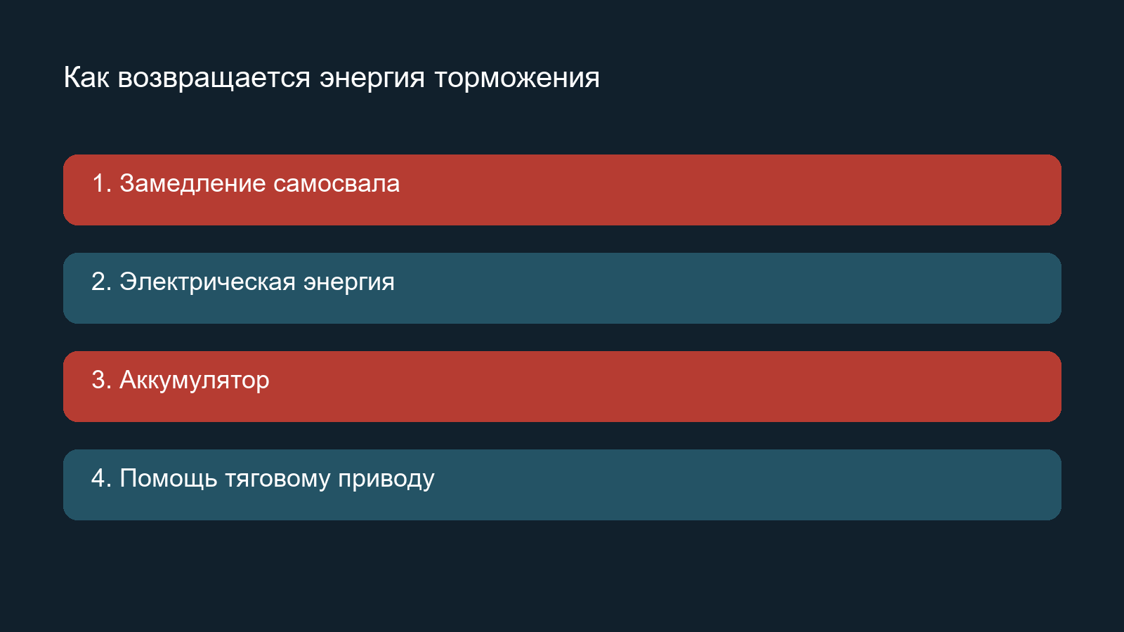 Как используется энергия торможения